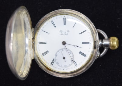 Tiffany & Co. 935 Sterling Hunter Pocket Watch