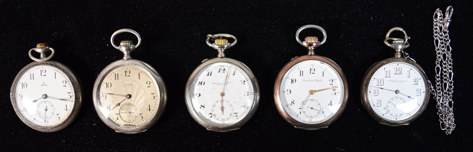 5 Silver Pocket Watches Zenith, Vacheron (1 of 20)