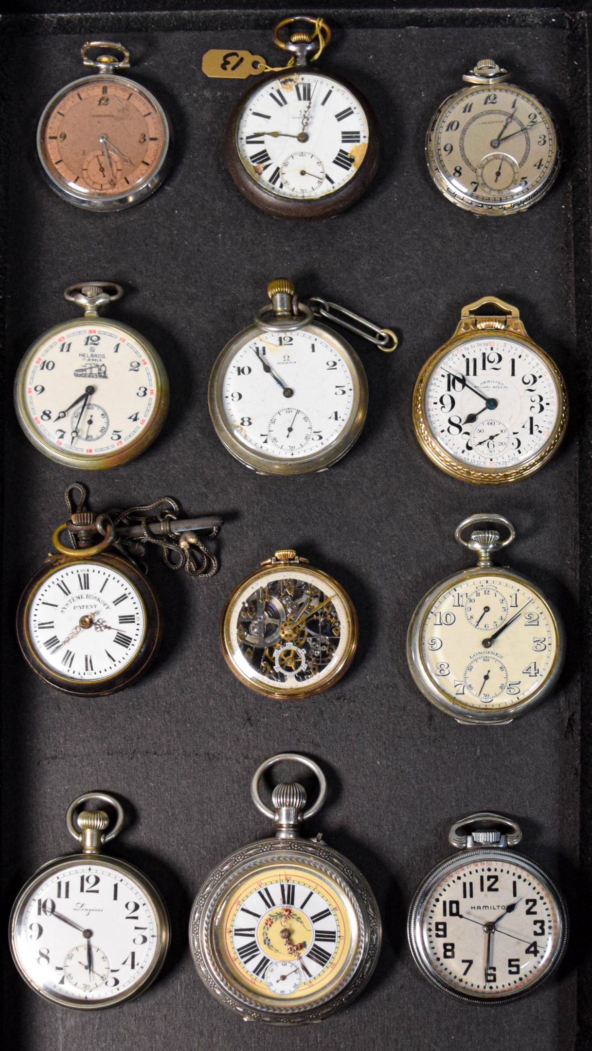 12 Pocket Watches Longines, Hamilton (1 of 9)