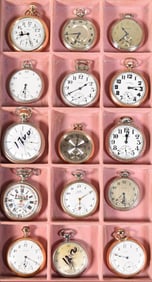 15 Pocket Watches Howard, Hamilton, Bucherer