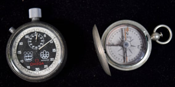 Omega Stopwatch & Taylor Compass