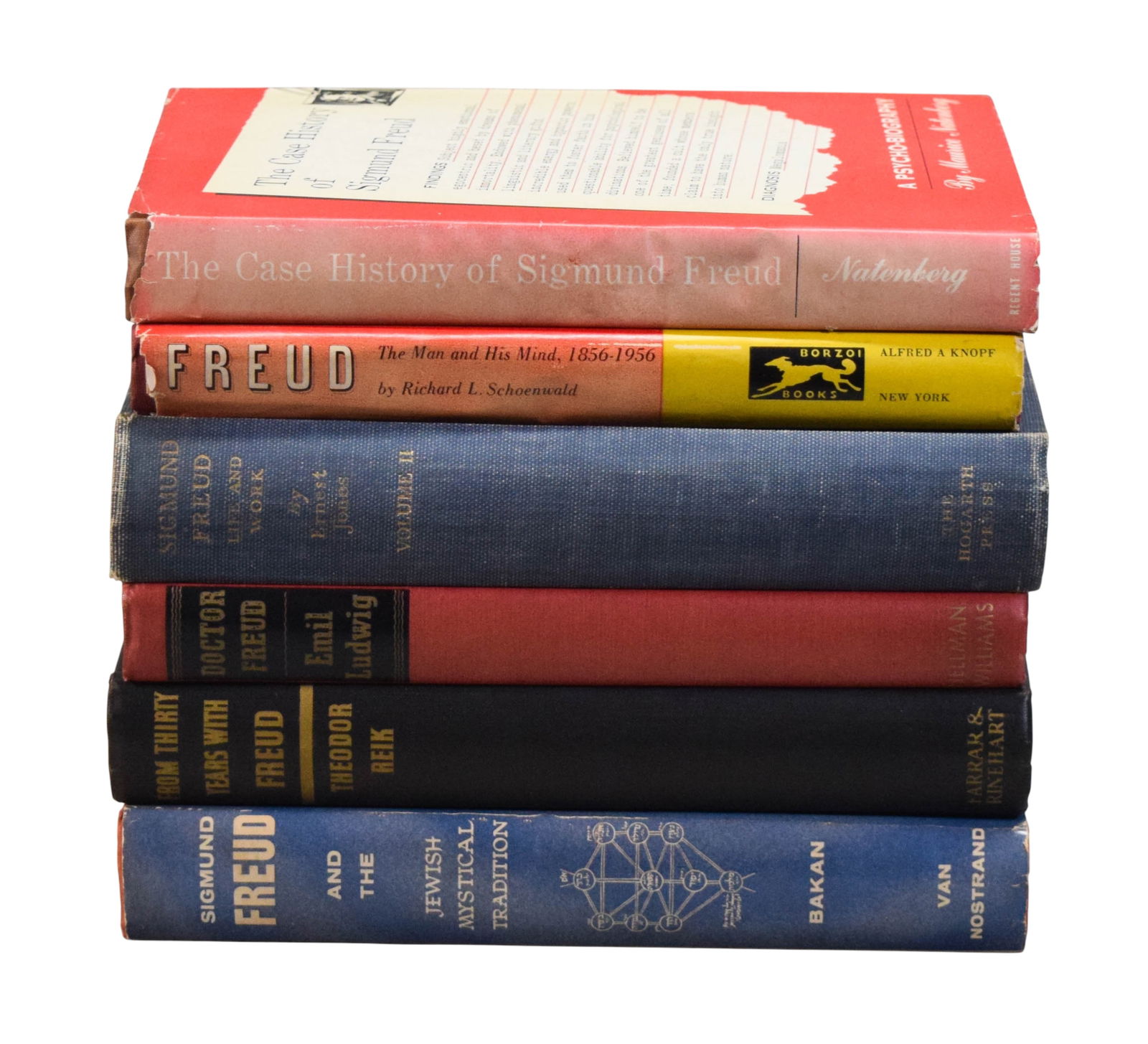 6 Books on Sigmund Freud: 6 books on Sigmund Freud. Richard L. Schoenwald, Freud The Man and His Mind 1856-1956, Alfred A. Knopf, 1956, first edition; Maurice Natenberg, The Case History of Sigmund Freud, Regent House, 1955, s