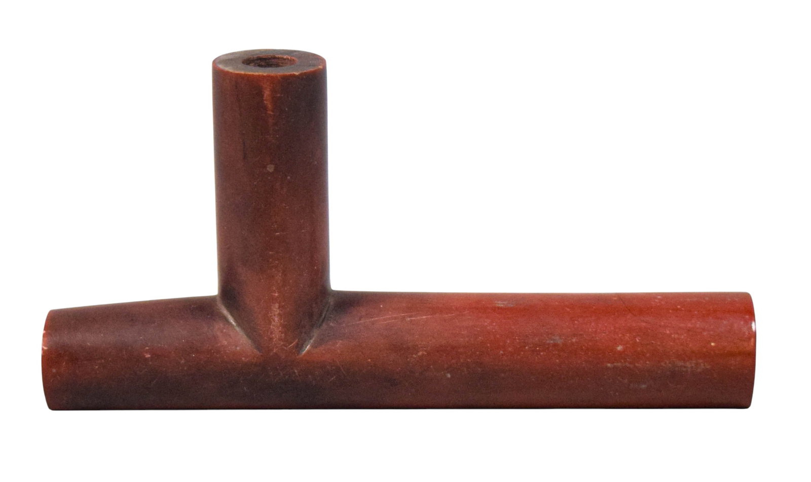 Native American Catlinite Pipe Bowl: Native American hand-carved catlinite pipe bowl, attributed to North American Plains. Does not include wooden stem. 6 1/4" L x 3 1/4" W. Minor scuffs, scratches, and handling wear.