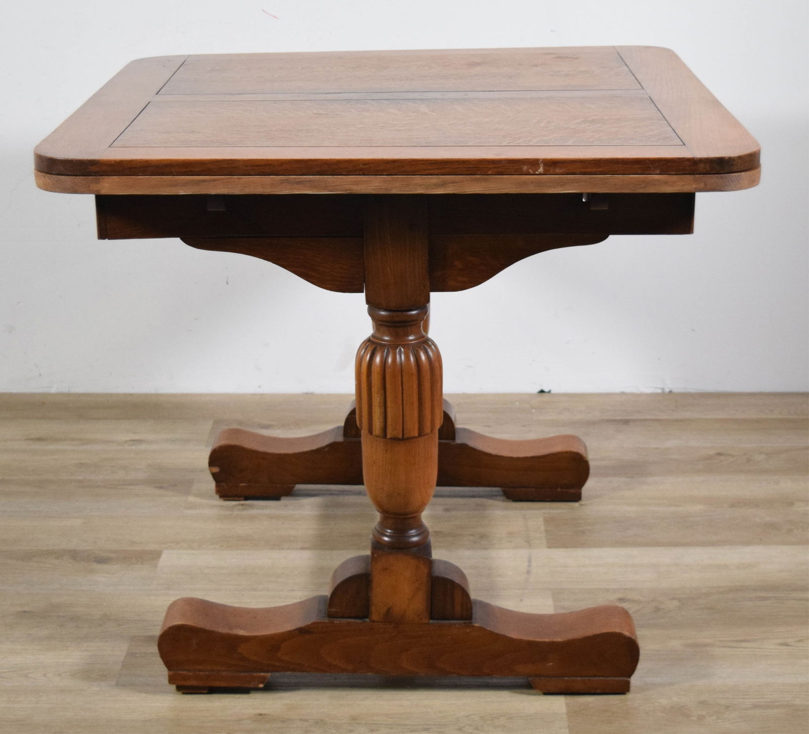 Oak Draw Leaf Pub Table - 4