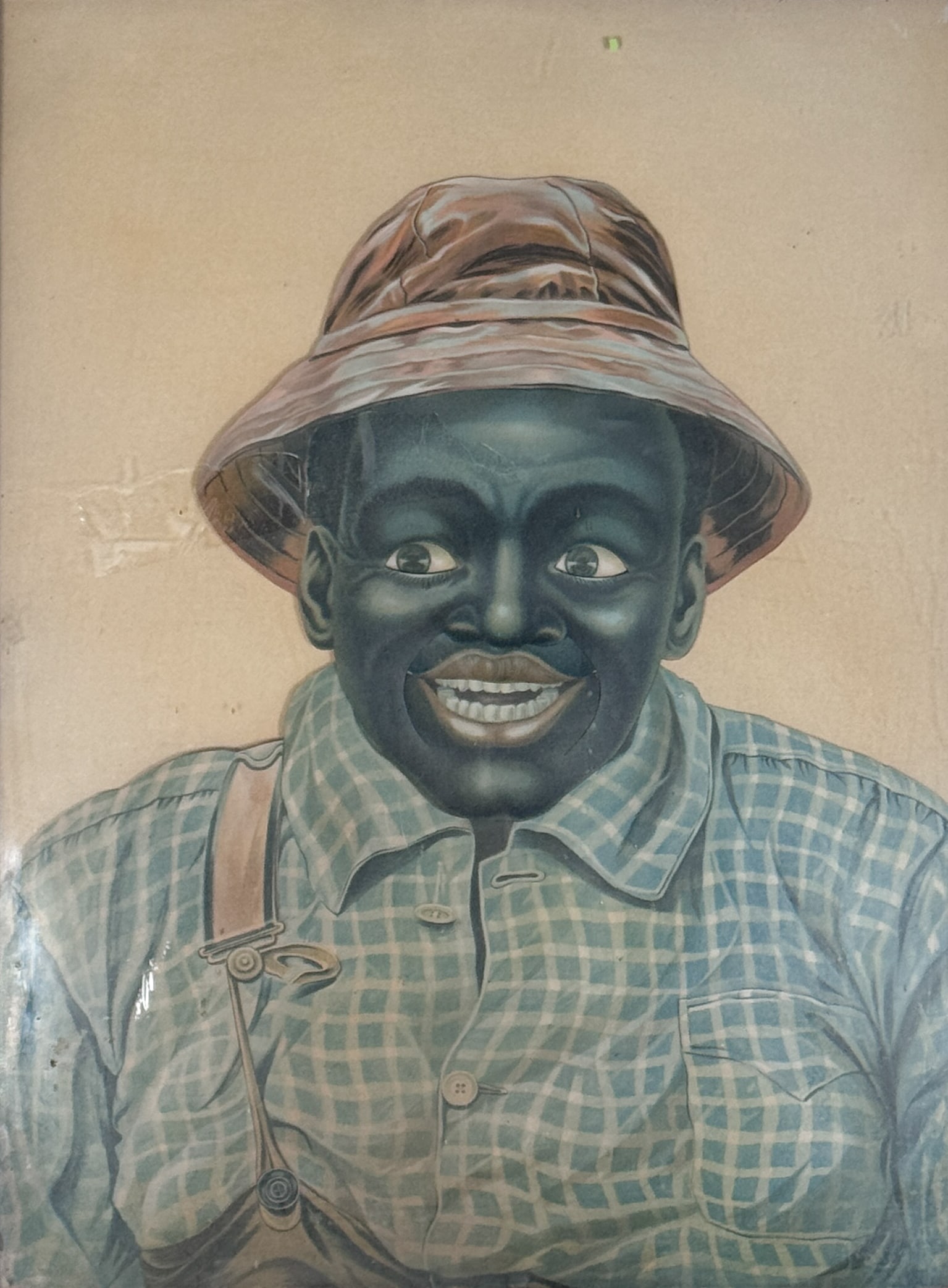 Hoyt Mechanical Automation Lithograph: Attributed to Hoyt (American, late 19th/early 20th Century). This vintage mechanical animated display, historically identified as a Hoyt Life Picture, features a color lithograph on cardstock depictin