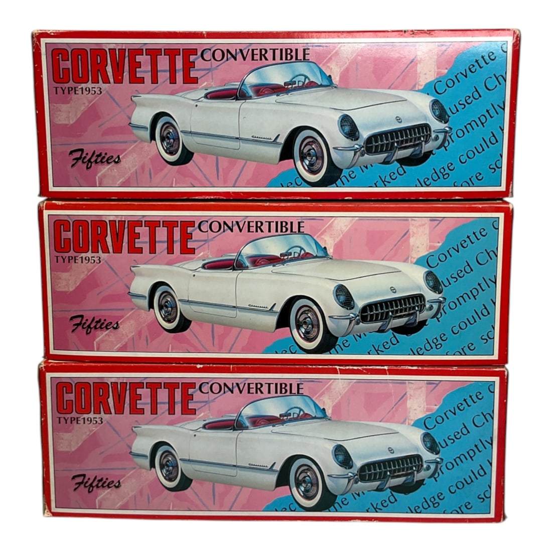3 Japanese Fifties Series 1953 Chevrolet Corvette Convertible Model Cars (1 of 7)