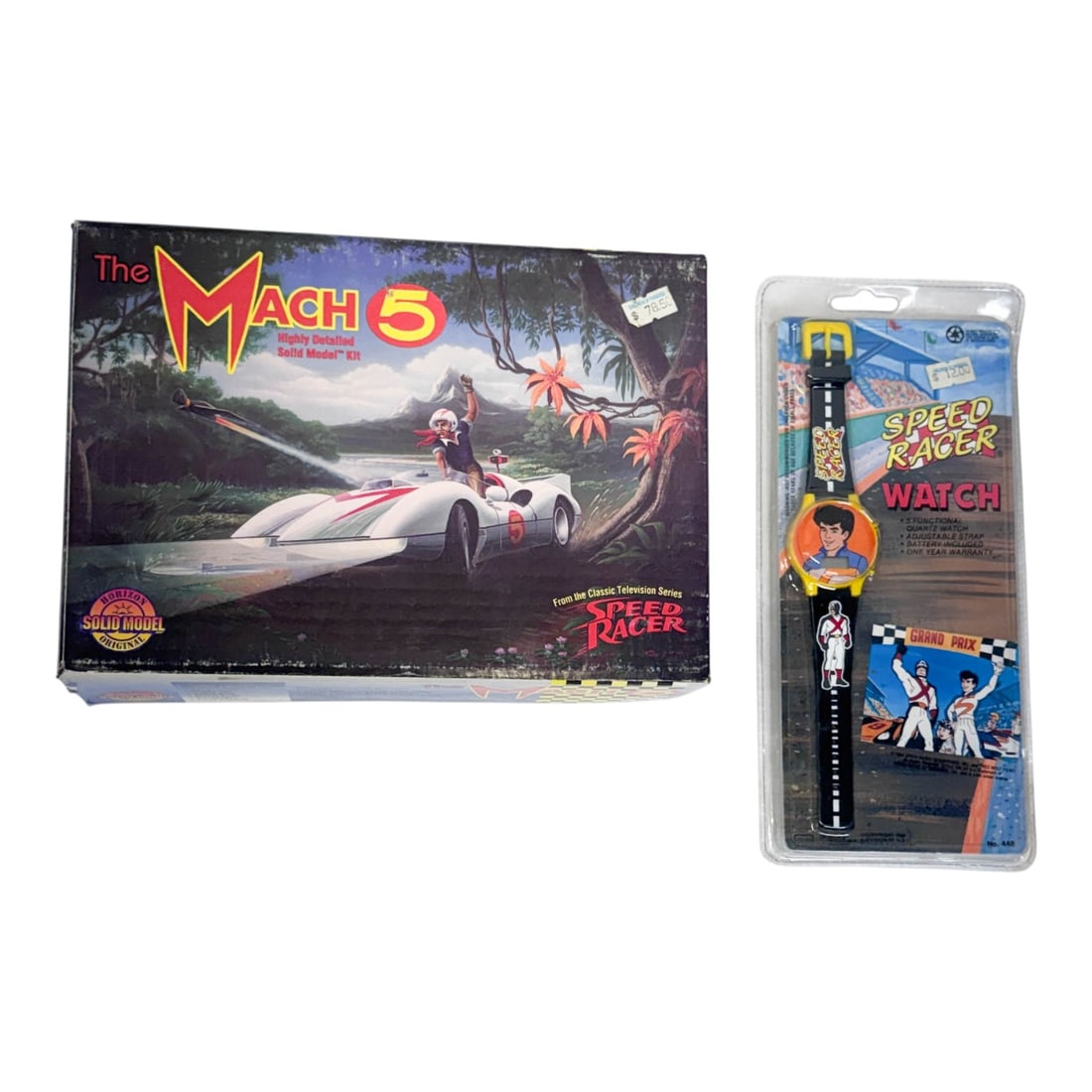 Horizon and Gordy Time Speed Racer Mach 5 Solid Model Kit and Digital Watch, 1994-1995 (1 of 9)