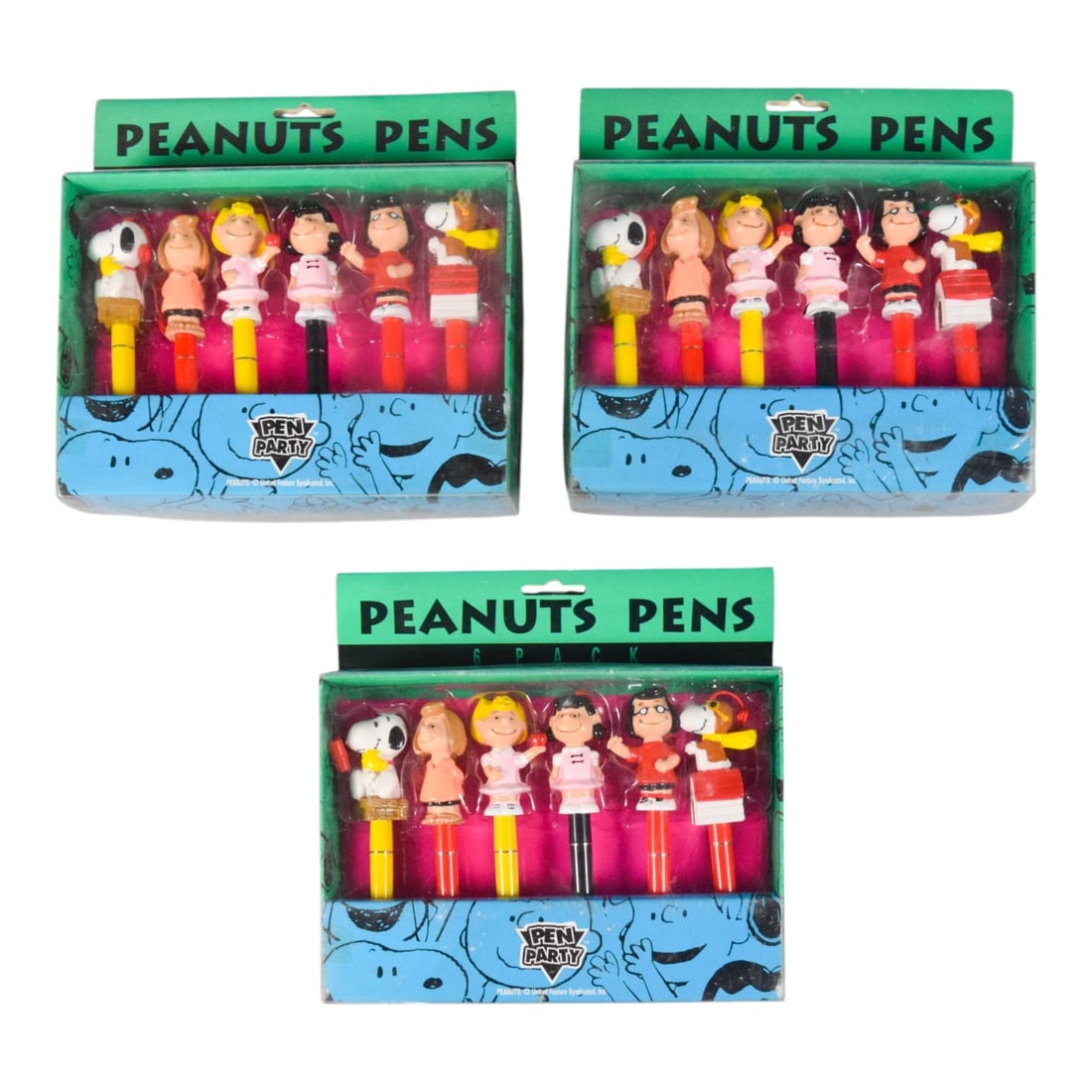 3 Peanuts Pen Party Ballpoint Pen 6-Pack Sets (1 of 10)