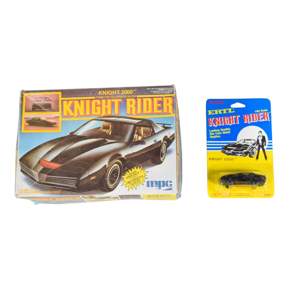 A Pair of Vintage Knight Rider Knight 2000 K.I.T.T. Replicas by MPC and ERTL, 1982-1983 (1 of 5)