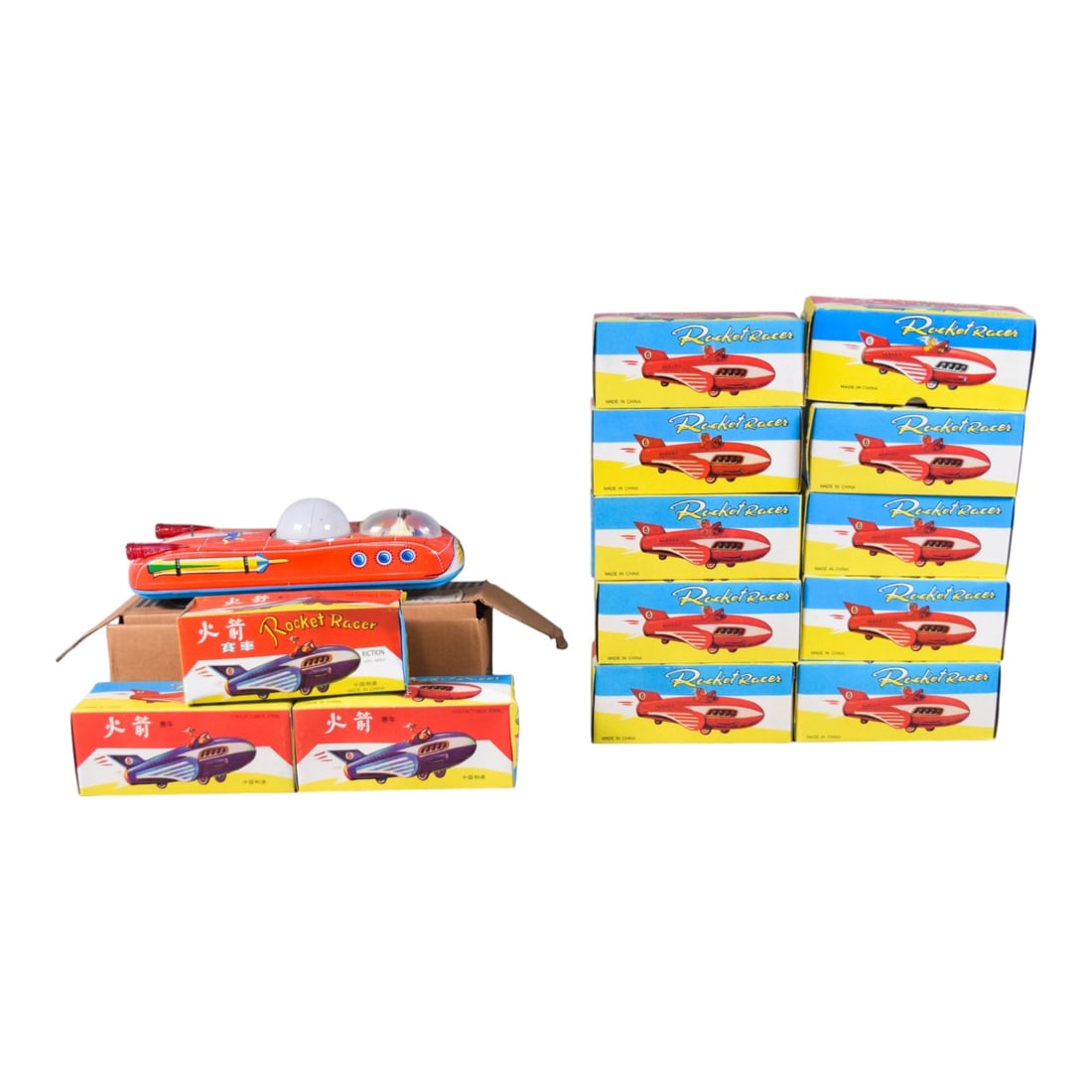 14 Tin Litho Space Toys & Rocket Racers (1 of 13)