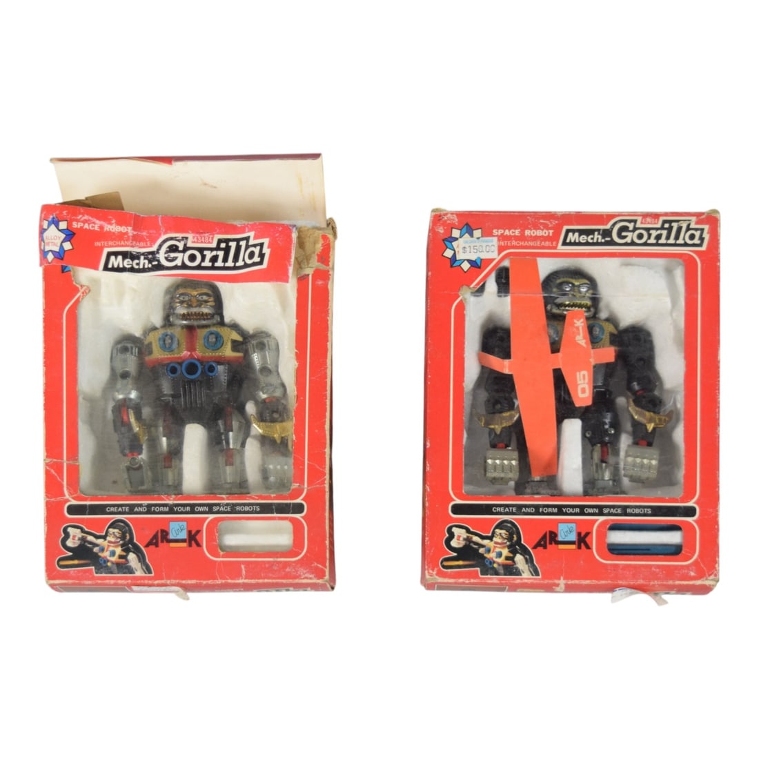 2 ARK Co., Ltd. Arkon Space Robot Mech.-Gorilla Die-Cast Figures, Stock No. 43484, Circa 1980 (1 of 9)