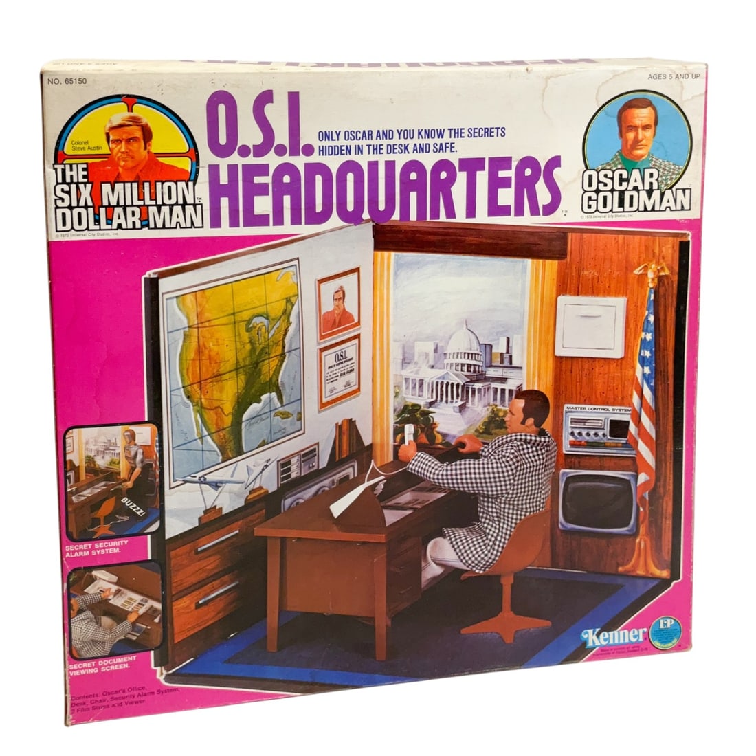 Kenner The Six Million Dollar Man O.S.I. Headquarters Playset Box No. 65150, c. 1977 (1 of 9)