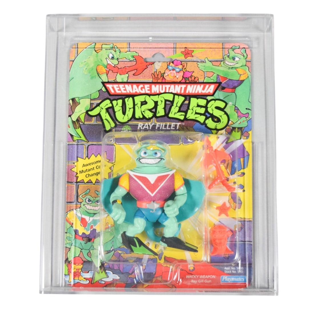 Playmates 1990 Teenage Mutant Ninja Turtles Ray Fillet CAS 75 (1 of 7)
