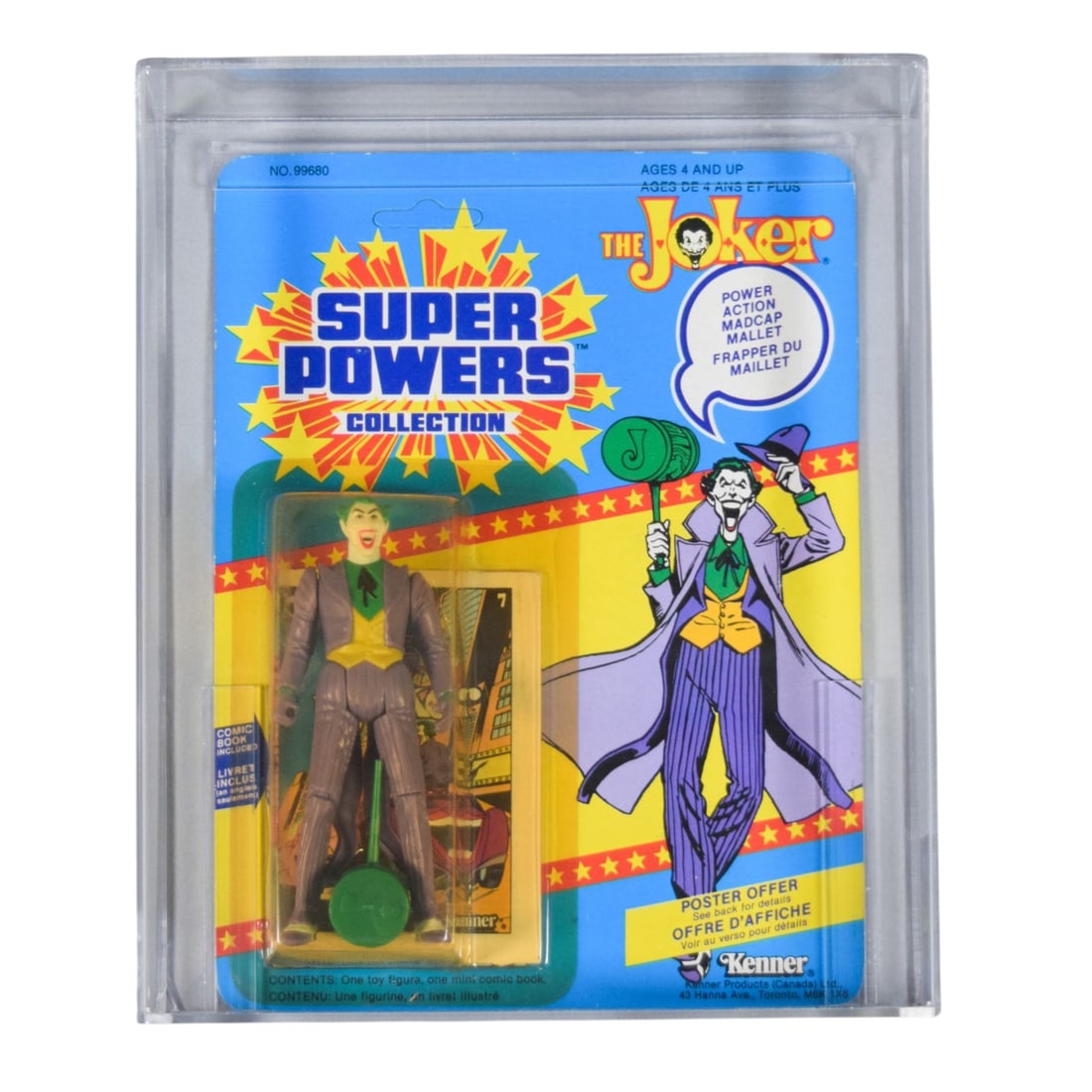 Kenner 1984 Super Powers Joker Series 1 12-Back Action Figure AFA 80+ (1 of 6)