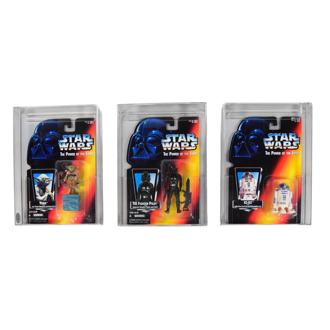 Kenner Star Wars The Power of the Force II Carded Action Figure Trio, CAS Graded, 1995 (1 of 16)