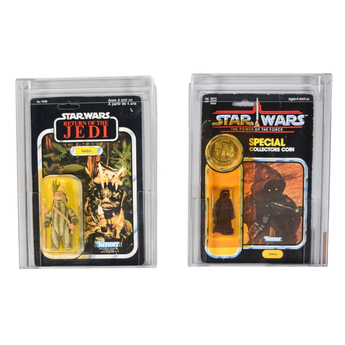 2 Kenner 1983-1985 Star Wars Graded Action Figures Teebo & Jawa (1 of 13)