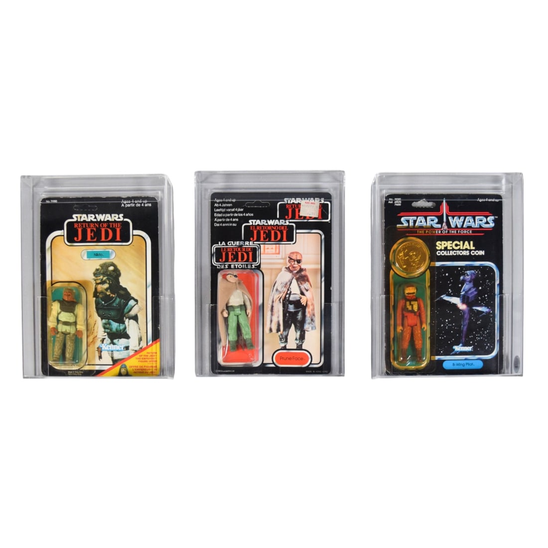 Kenner and Palitoy Star Wars Graded Carded Action Figure Collection, Lot of Three, 1983-1984 (1 of 16)