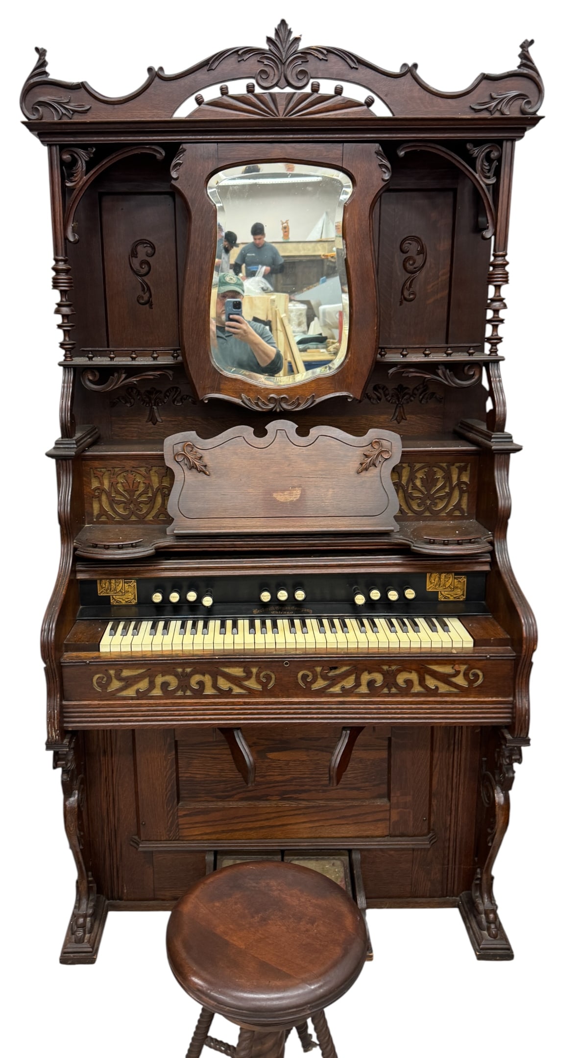 A Beckwith Majestic Grand Pump Organ with Stool (1 of 8)