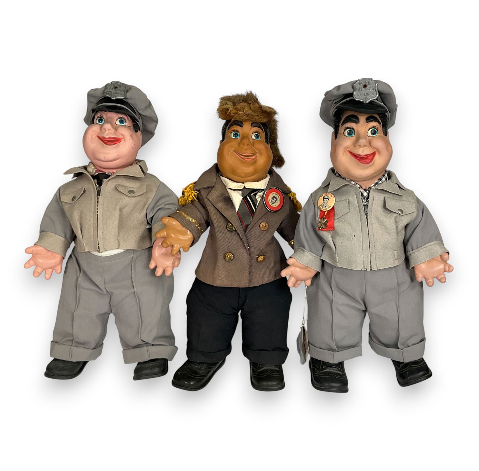 3 Jackie Gleason 'Ralph Kramden' Rushton Toy Dolls (1 of 20)