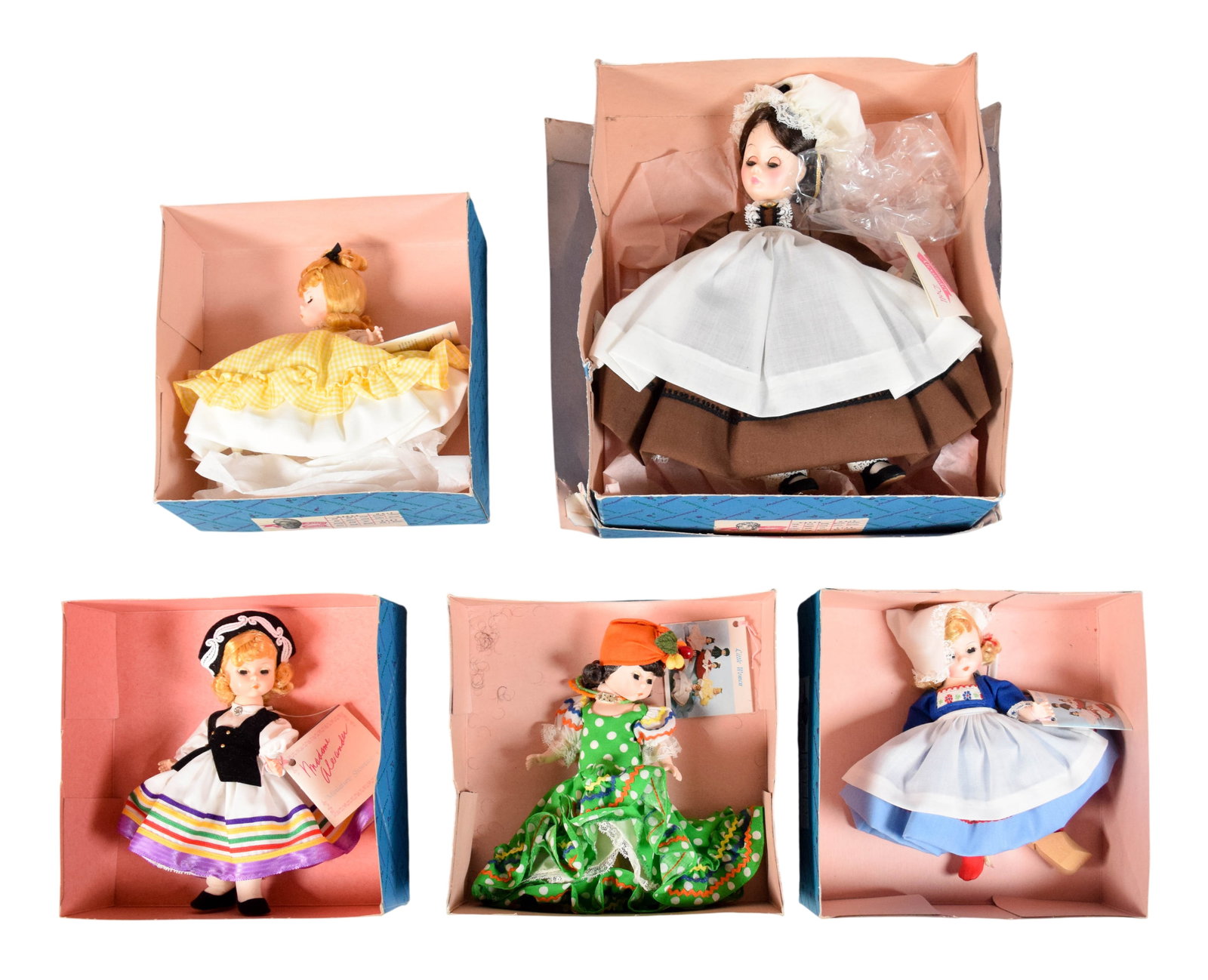 5 Madame Alexander Dolls in Original Boxes c. 1970s (1 of 20)