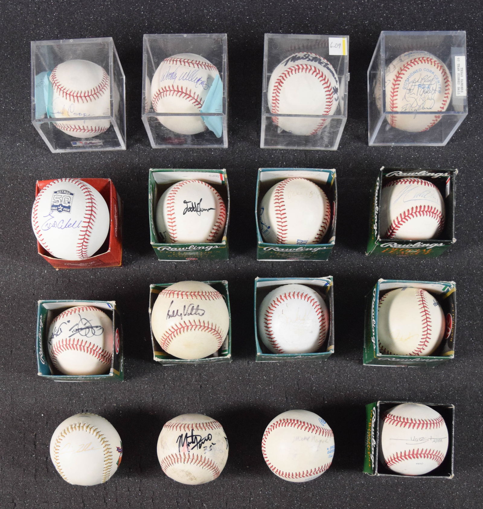 16 Autographed Baseballs Incl 1997 Texas Rangers Team Signed c. 1990-2012 (1 of 18)