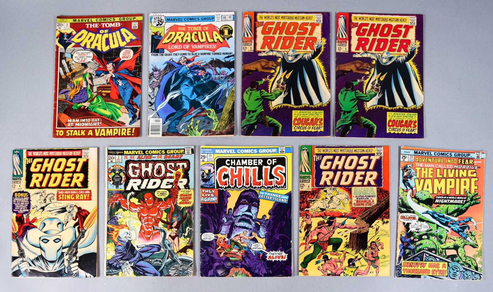9 Comic Books Tomb of Dracula Ghost Rider (1 of 9)