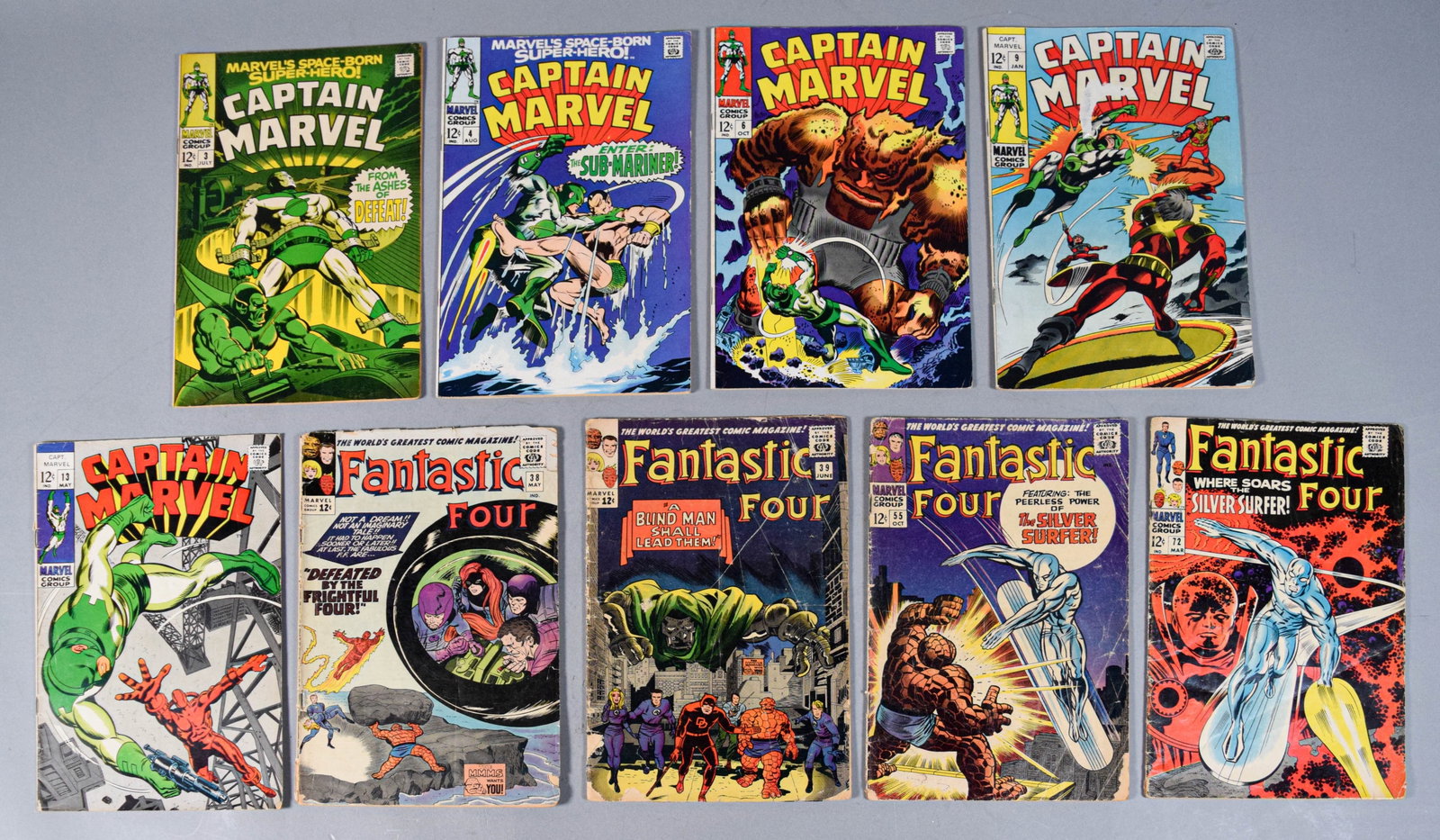 9 Comic Books Captain Marvel Fantastic Four (1 of 9)