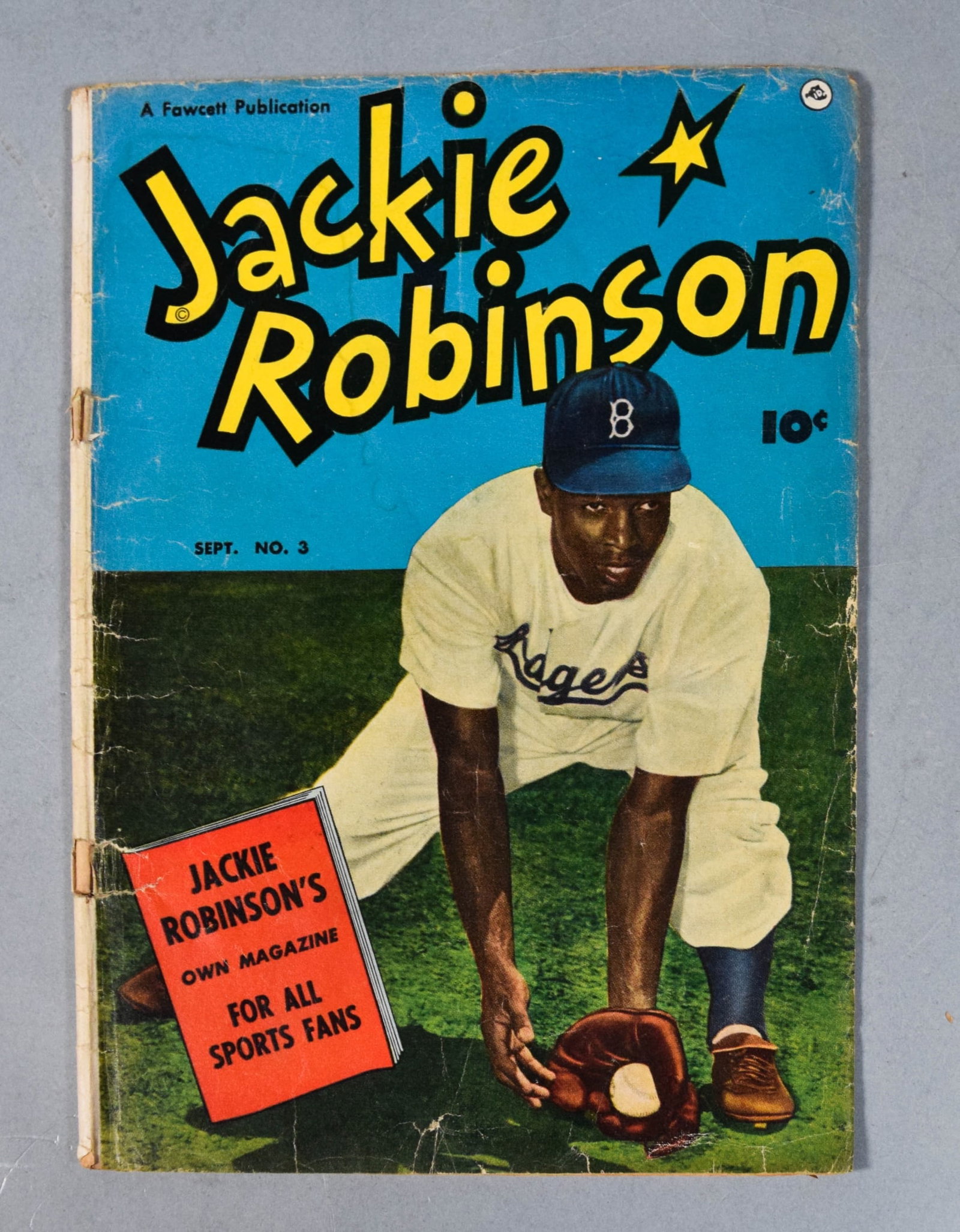 Jackie Robinson Baseball Comic Book: Fawcett Publication. Jackie Robinson 3. Comics are in as found condition. Please refer to photos.