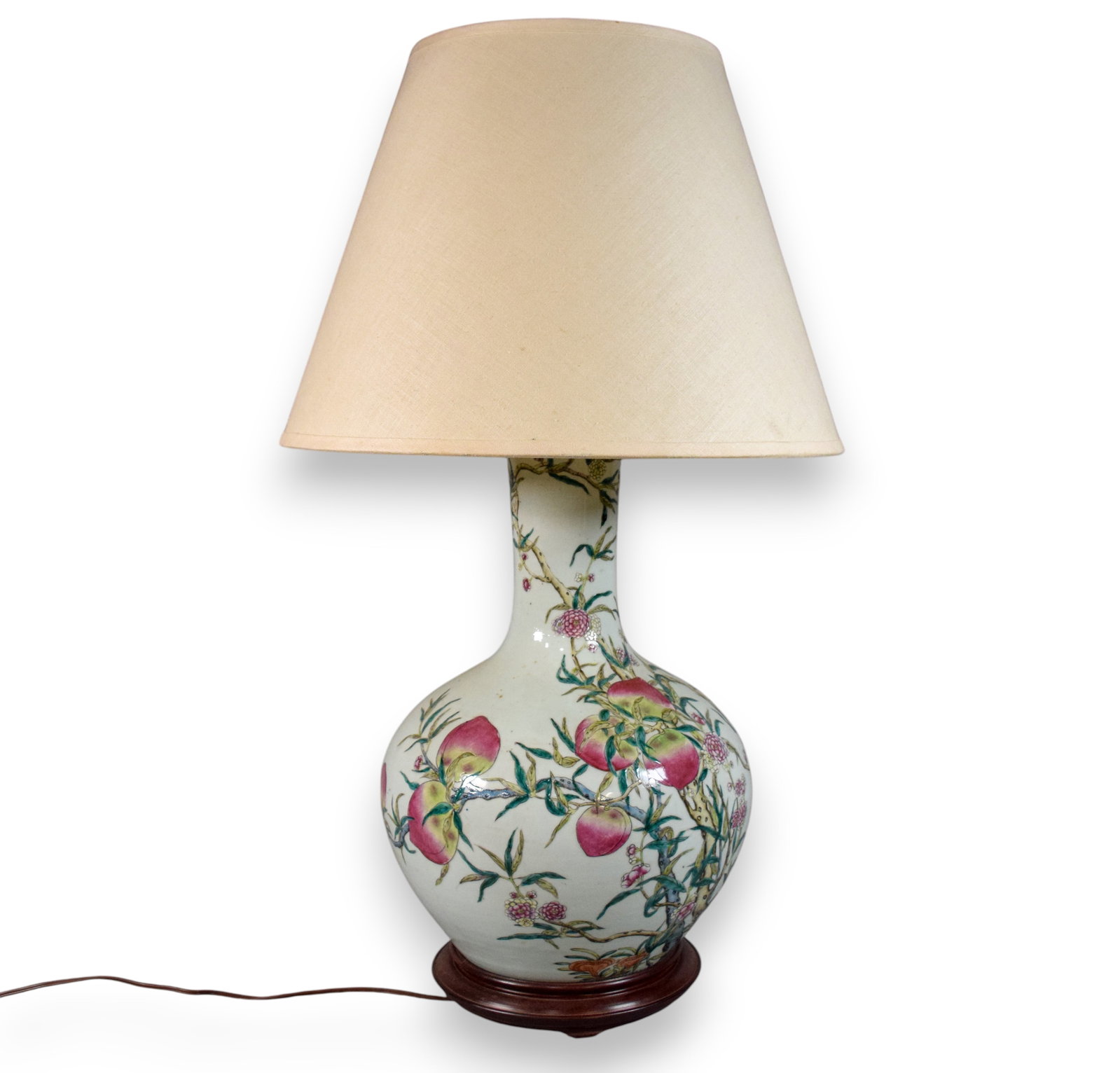 Large Chinese Porcelain Table Lamp Nine Peaches (1 of 13)