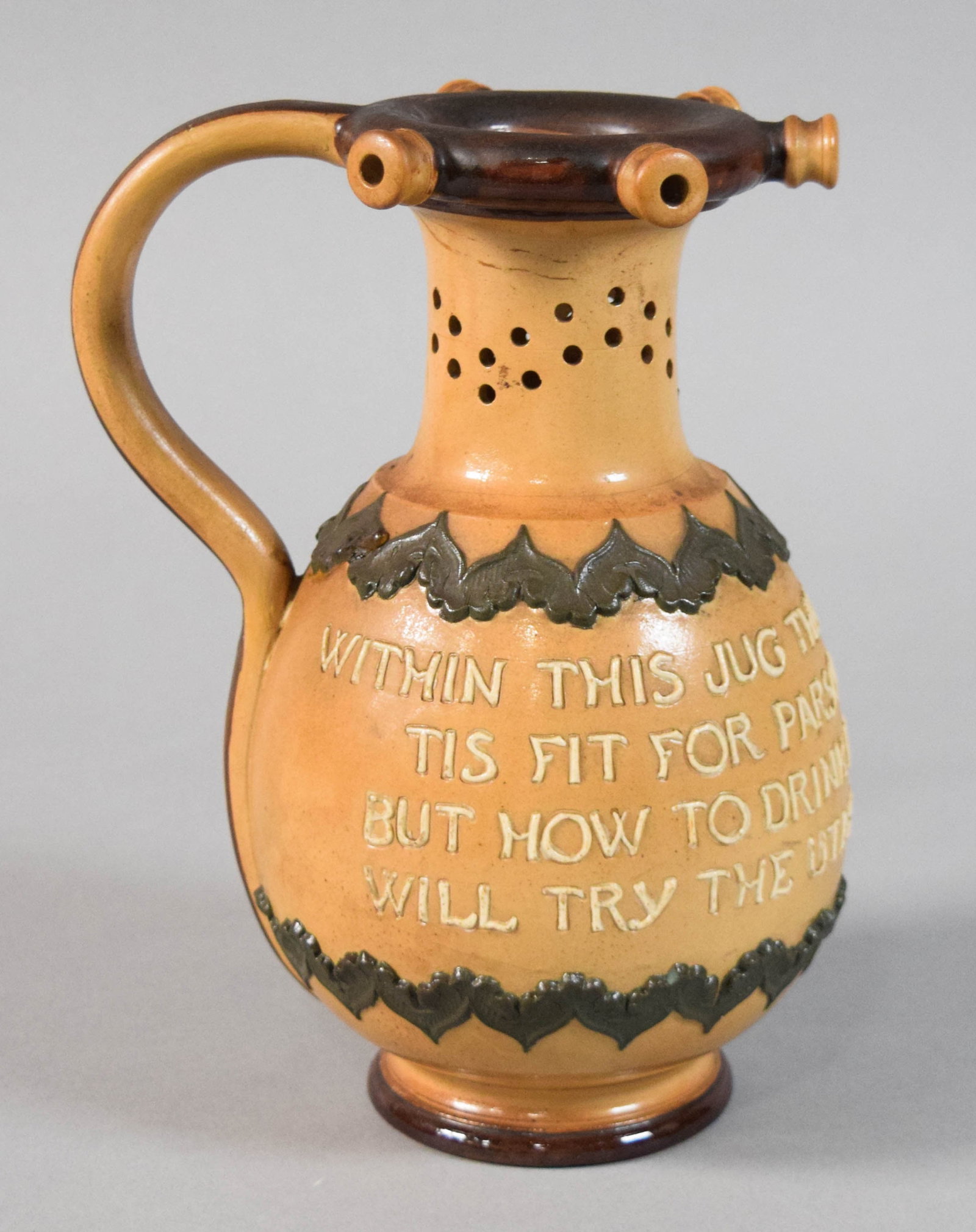 Doulton Lambeth Stoneware Puzzle Jug (1 of 10)