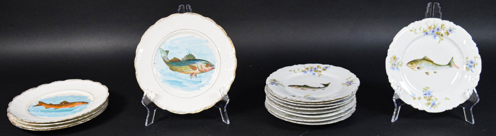 14 Porcelain and Earthenware Fish Plates (1 of 13)