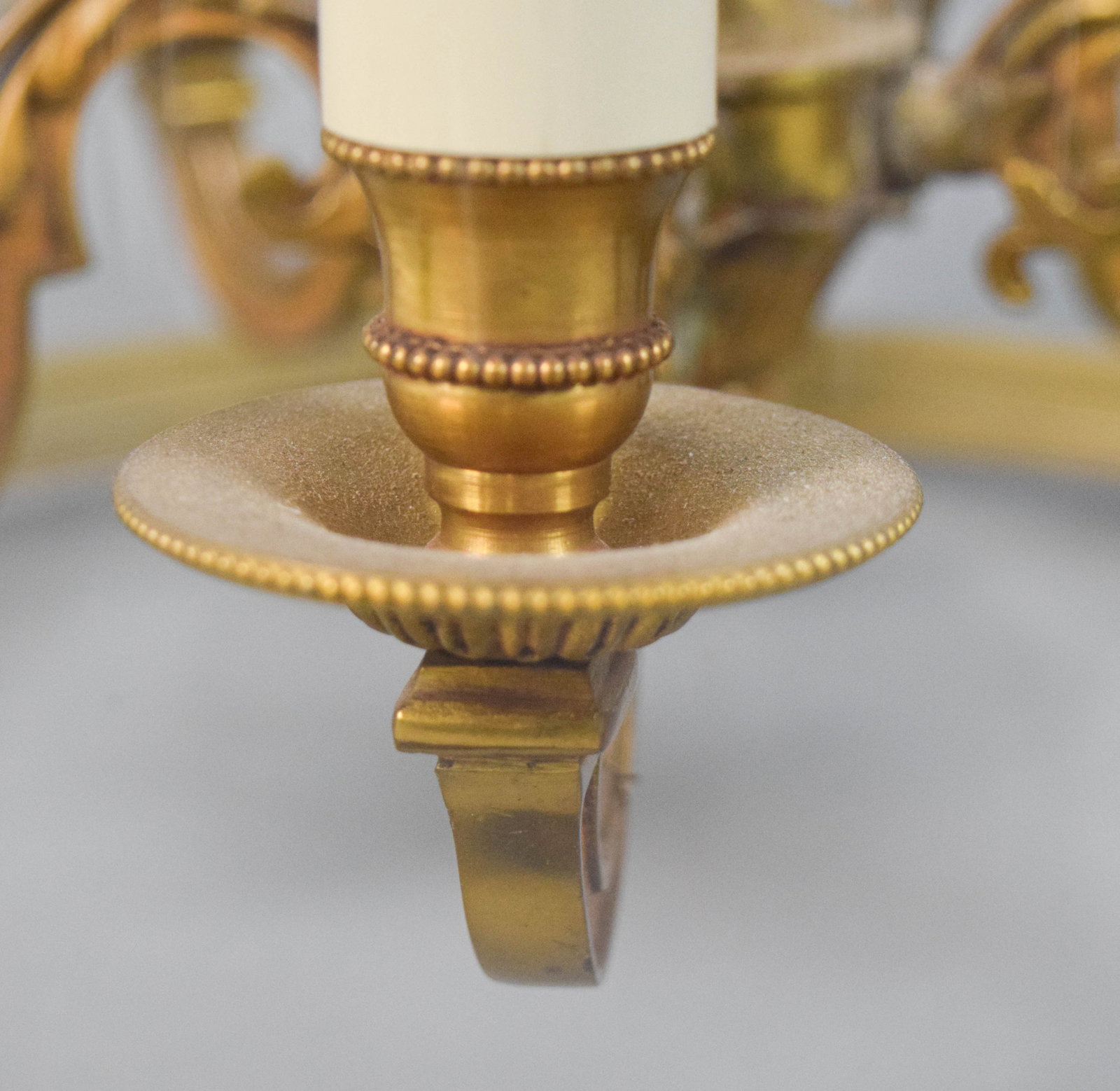 Louis XVI Style Gilt-Metal and Glass Five-Light Lantern Chandelier - 10