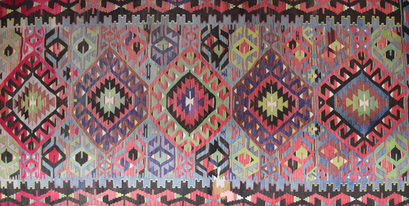 Geometric Flat-Woven Wool Kilim Rug 5x10 (1 of 6)