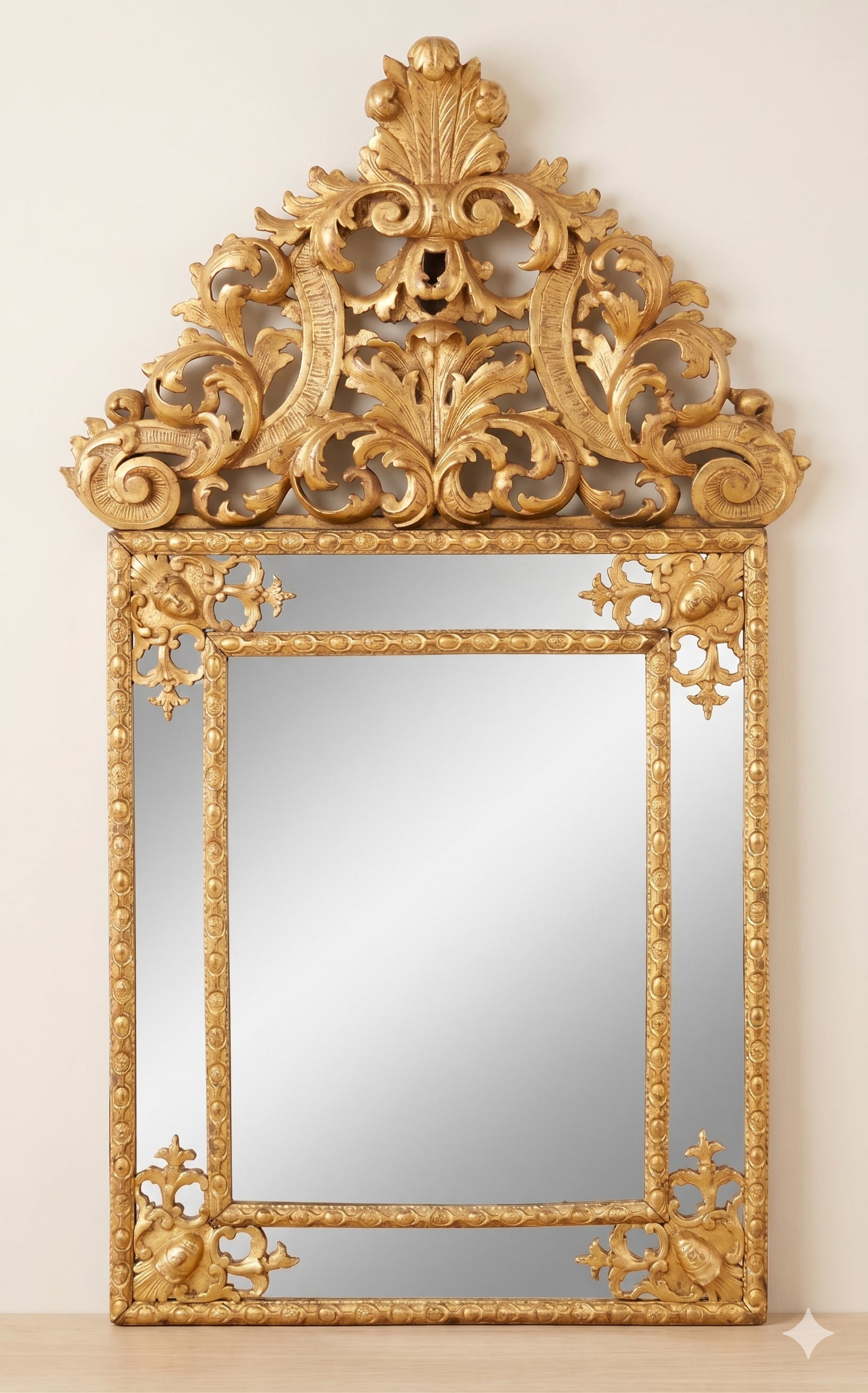 Large Rococo Style Giltwood Mirror (1 of 10)