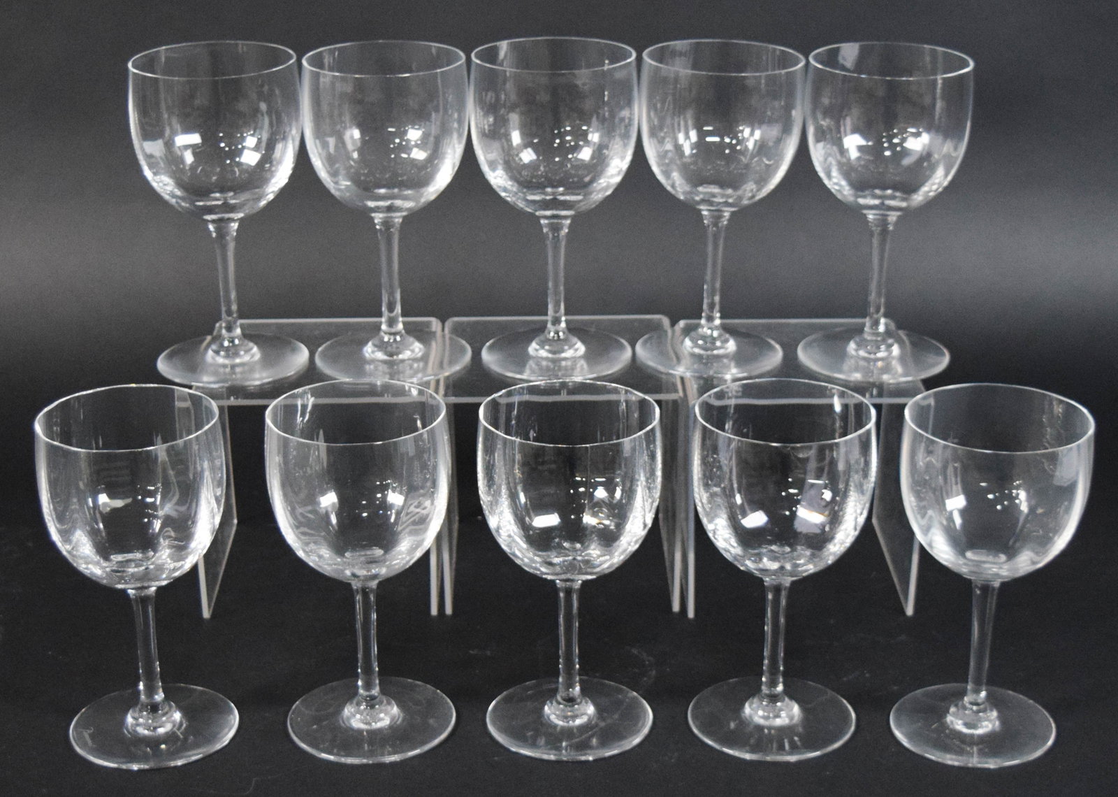 Set of 10 Baccarat Crystal Perfection Wine Goblets (1 of 5)