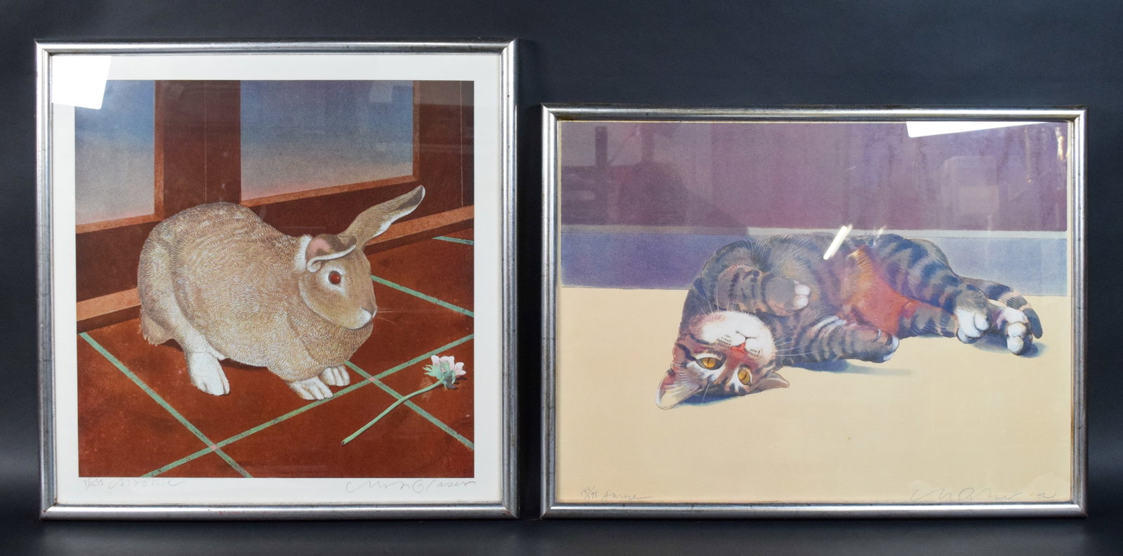 Milton Glaser Pair of Lithographs Mookie and Annie (1 of 12)