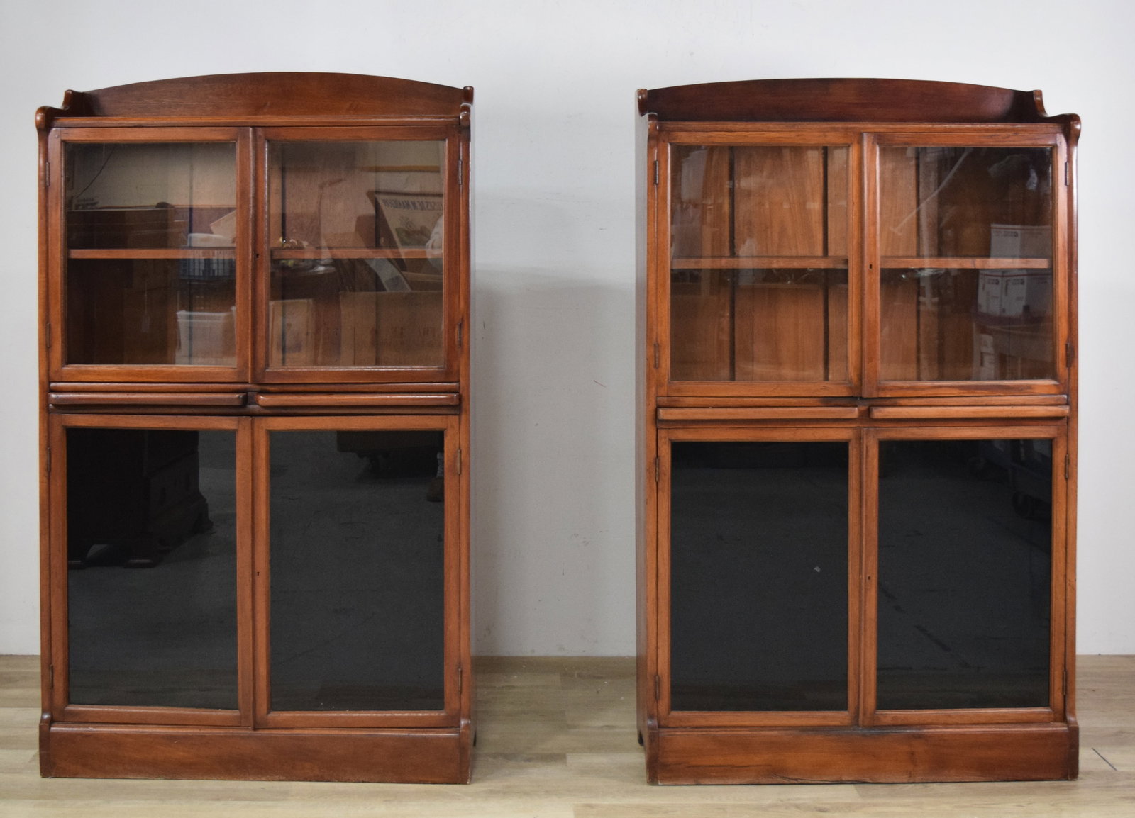 Pair of Hardwood Sectional Bookcases (1 of 20)