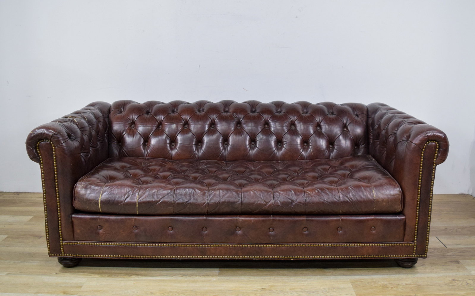 Brown Leather Chesterfield Sofa (1 of 15)
