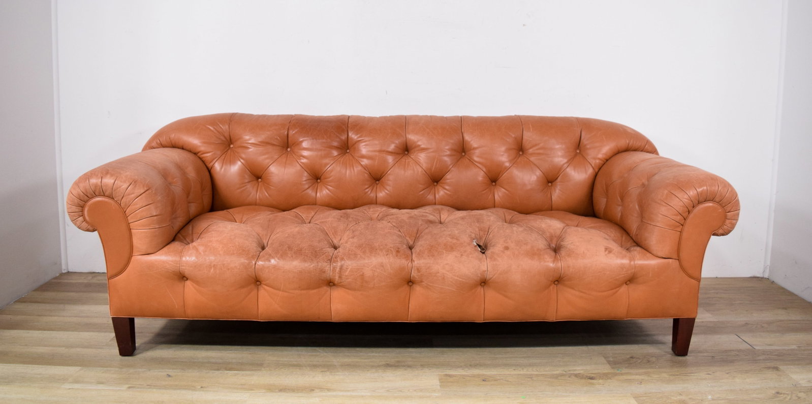 Chesterfield Style Tufted Leather Sofa (1 of 11)