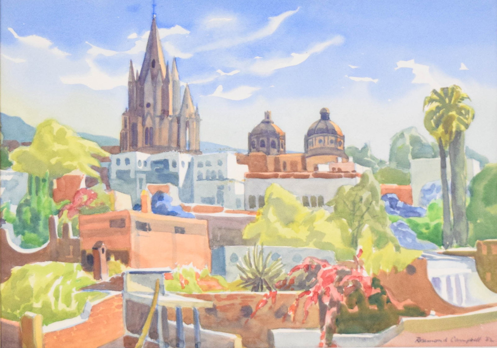 Rosamond Campbell Watercolor San Miguel de Allende, 1982 (1 of 7)