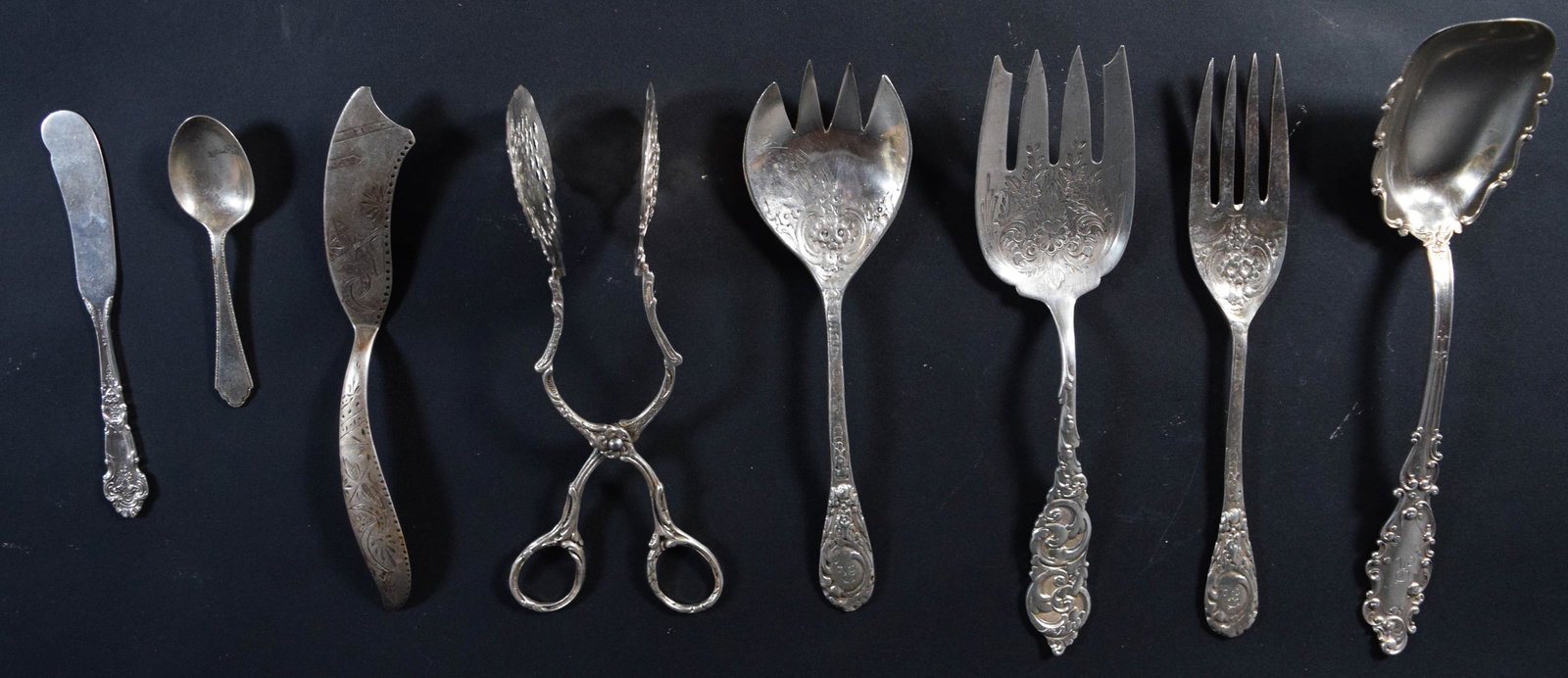 8 Sterling Silver Serving Pieces Incl Gorham Chantilly (1 of 9)