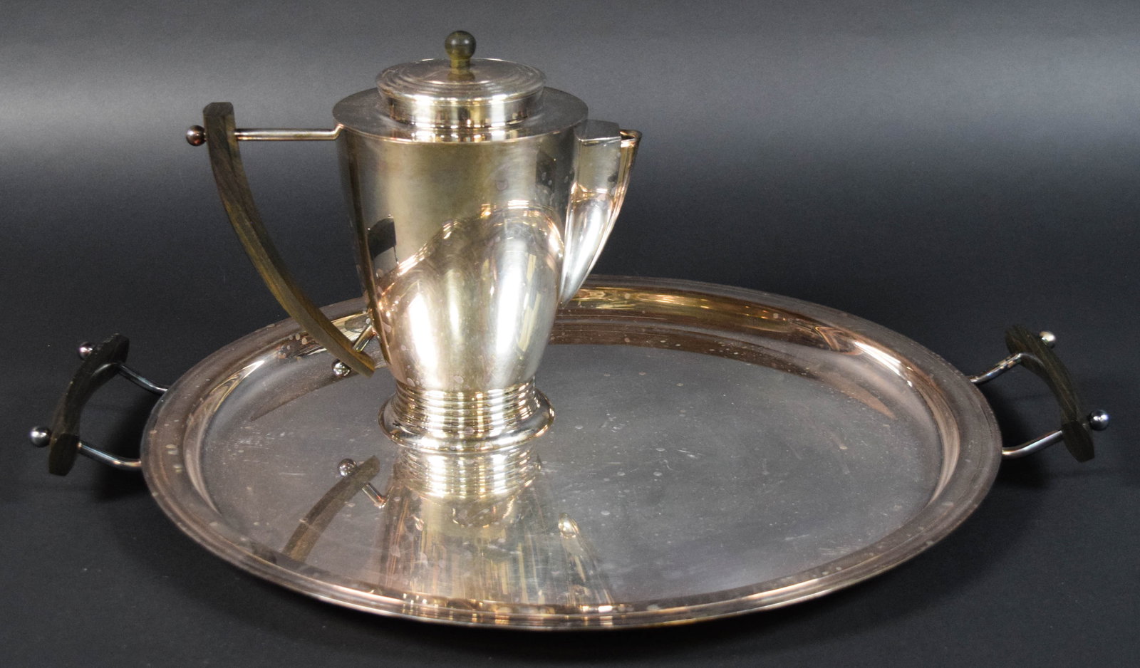 Two-Piece Christofle Art Deco Silver-Plated Teapot and Serving Tray (1 of 11)
