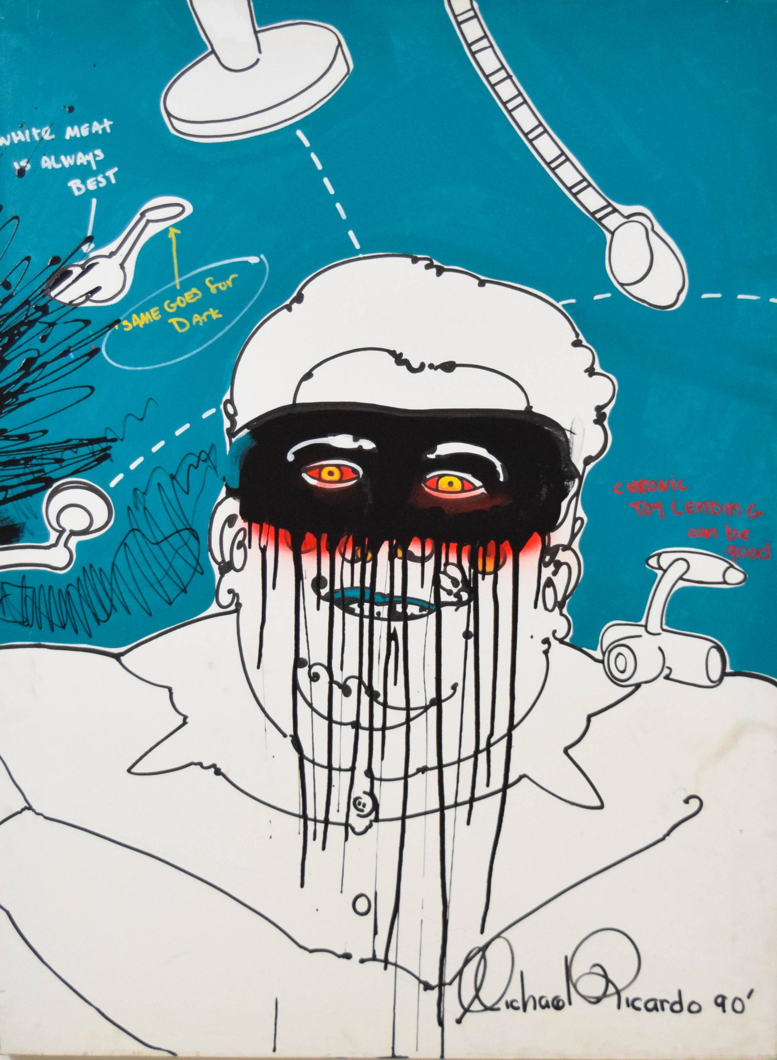 Michael Ricardo Mixed Media on Canvas 1990 (1 of 9)