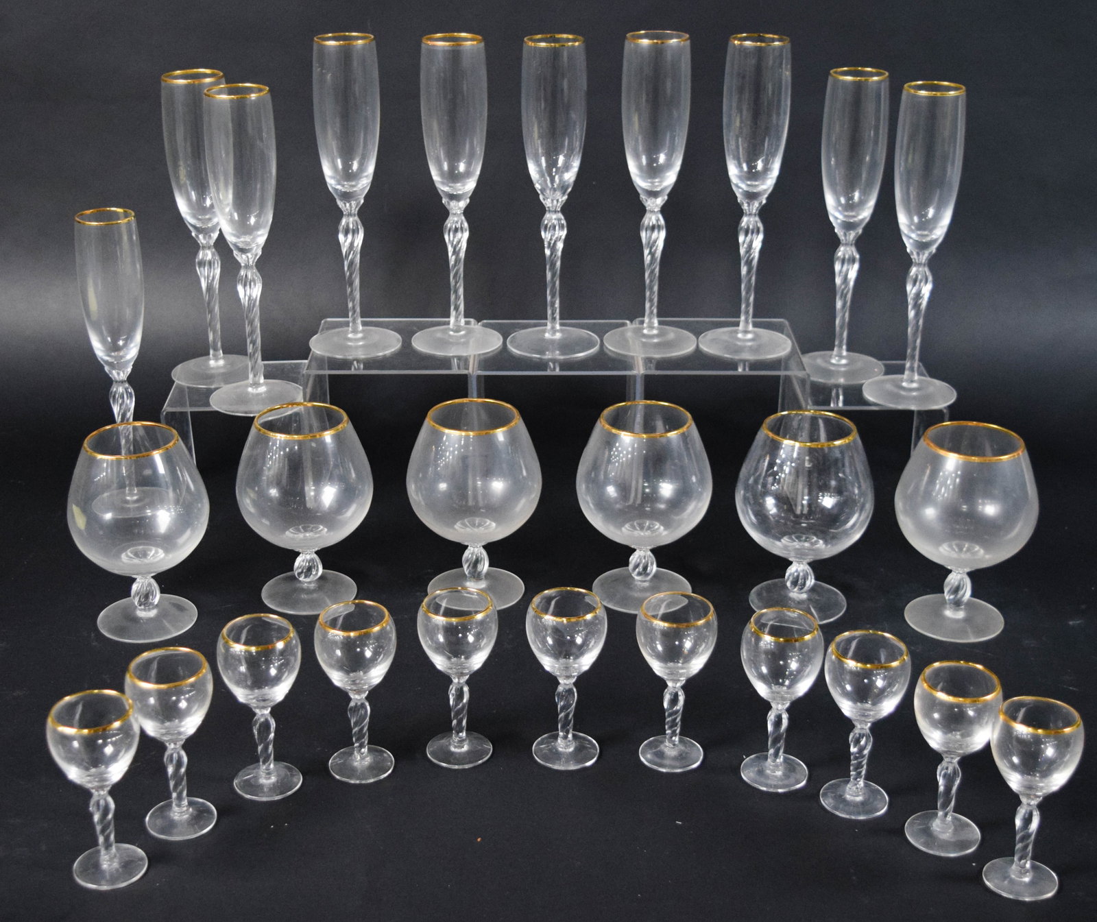 25+ Lenox Gold Rimmed Crystal Stemware Glasses (1 of 13)