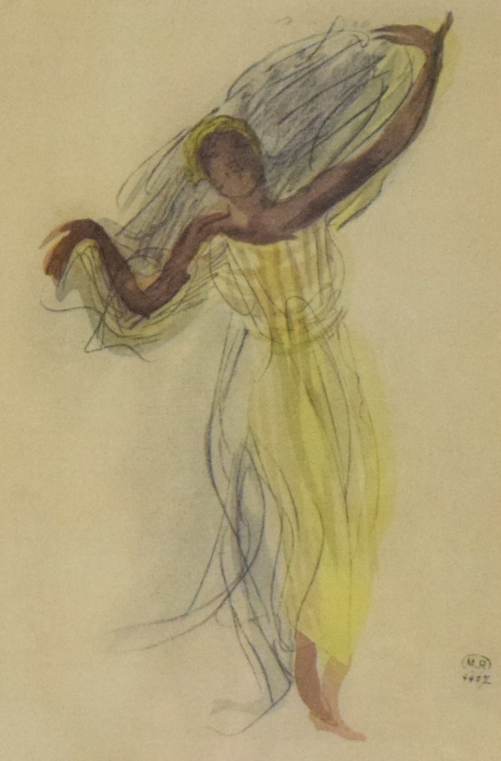 After Auguste Rodin Lithograph Cambodian Dancer (1 of 6)