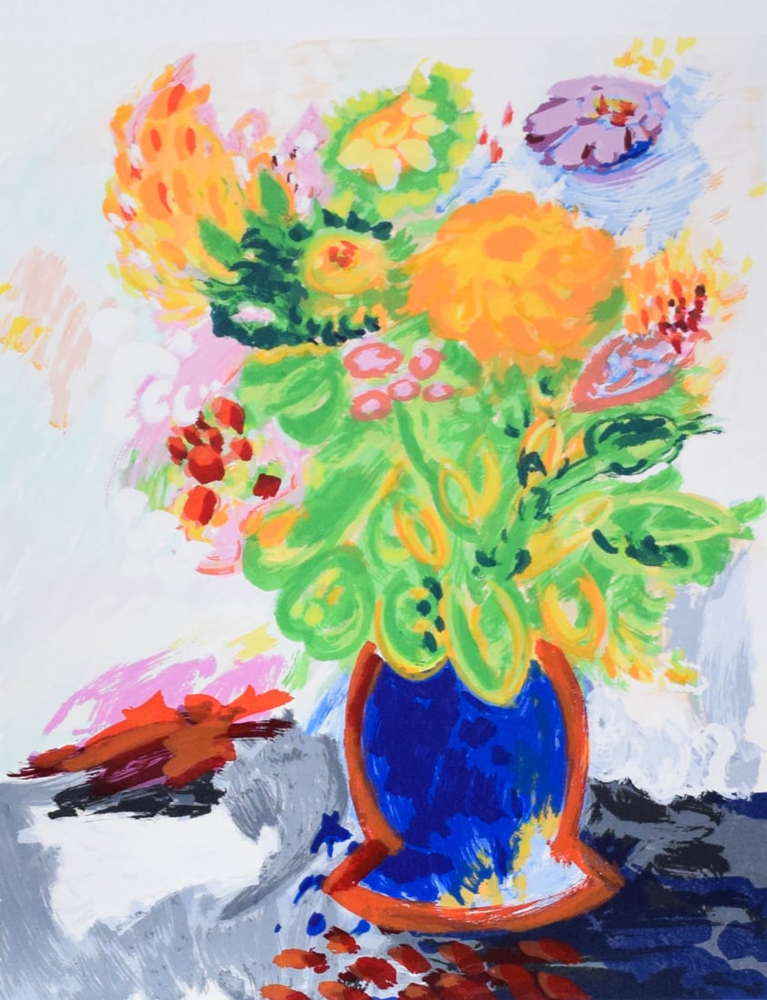 Yehouda Chaki Limited Edition Lithograph Floral Still Life (1 of 7)