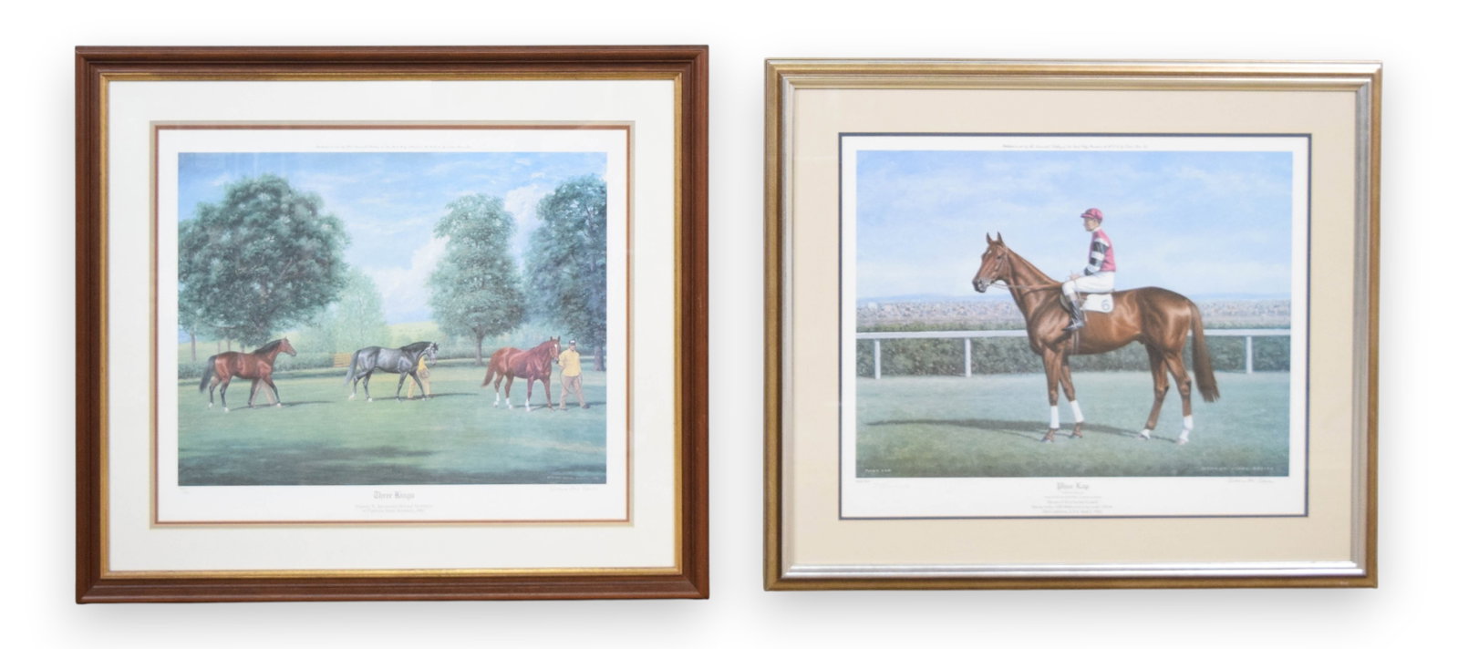 Richard Stone Reeves Pair of Horse Racing Prints (Phar Lap and Three Kings) (1 of 18)
