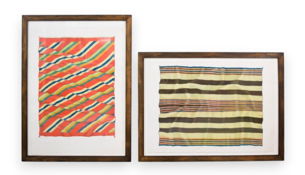Jack Silverman Pair of Serigraphs Navajo Textile Designs (1 of 16)