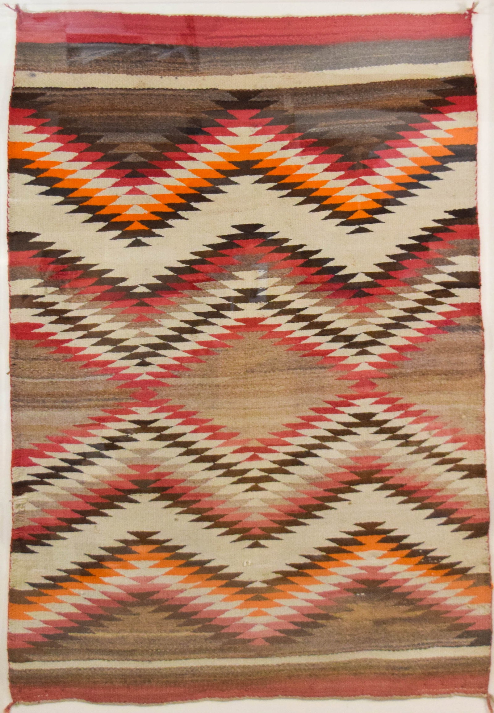 Navajo 'Eye Dazzler' Wool Rug in Display Frame (1 of 7)