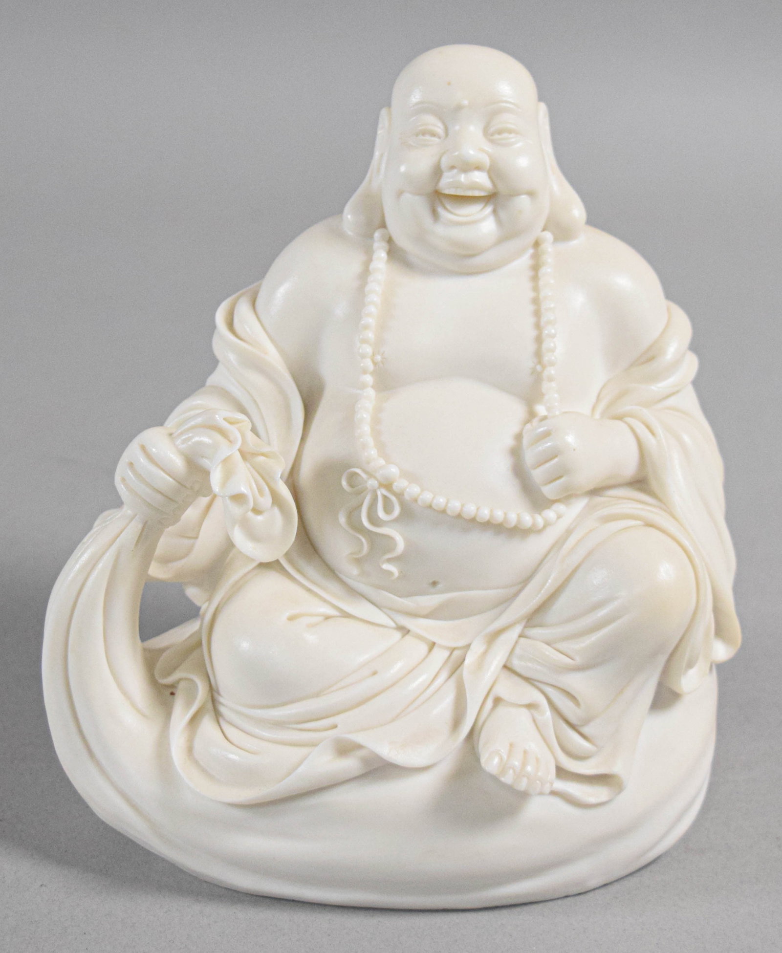 Chinese Blanc de Chine Dehua Porcelain Figure of Budai with Boji Yuren Mark (1 of 9)